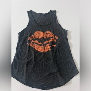 JJ spend me‎ SPM lips, dark gray tank top women’s medium